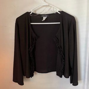 Michelle Lynn Black Ruffled Front Schrug #4